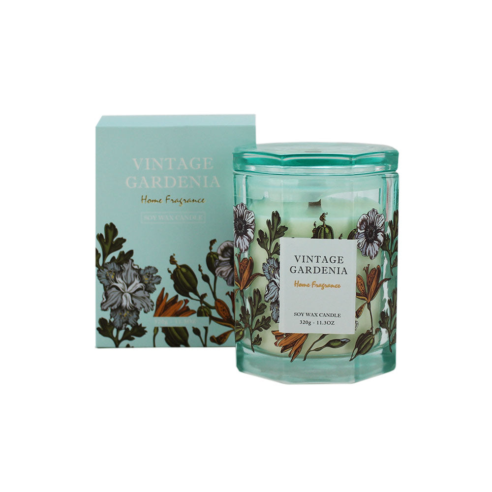 Home Fragrance Candle Jar 320g - Vintage Gardenia Home Fragrance Candle Jar 320g - Vintage Gardenia